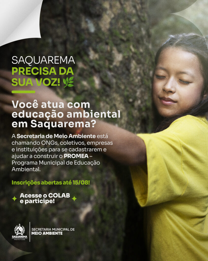 Saquarema convoca sociedade civil e setor privado para mapeamento que vai subsidiar Programa Municipal de Educação Ambiental 159 Cartaz 1