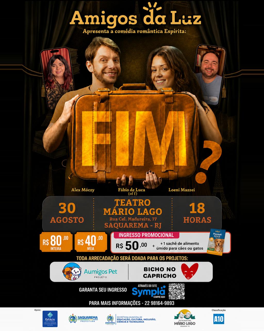 Teatro Mário Lago terá a comédia "Fim?" no próximo domingo em Saquarema 167 Cartaz 5