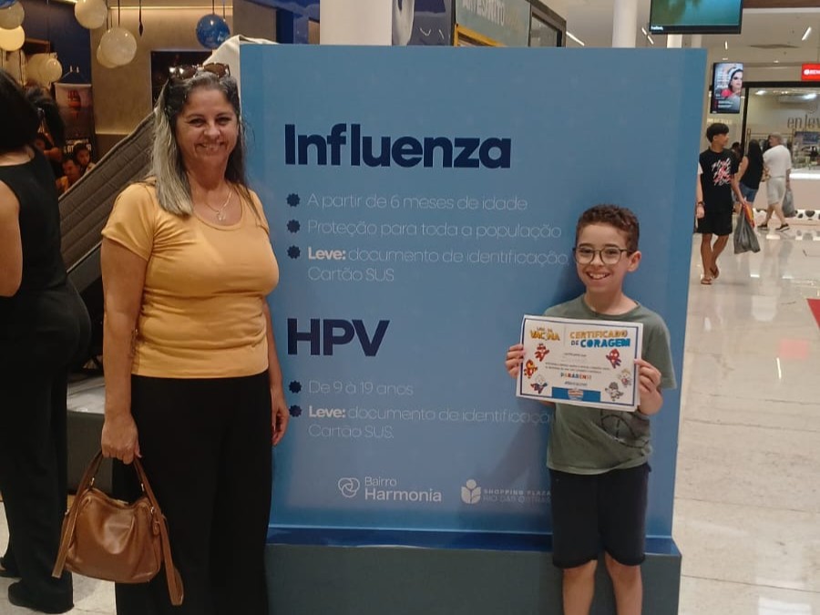 Vacinacao no Shopping imunizou criancas jovens e adultos Foto Divulgacao