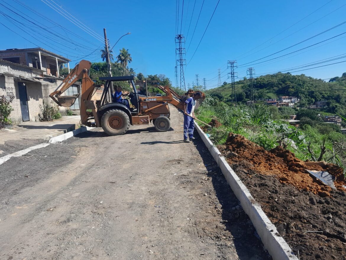 foto 1 – as obras acontecem em quatro ruas da localidade